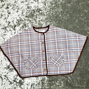 Janie & Jack Plaid Moonlight Blue Cape